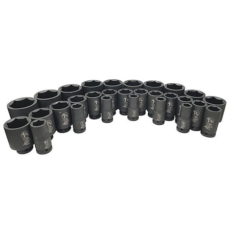 Atd Tools ATD 29-Piece 3/4-inch Drive 6 Point SAE Deep Impact Socket Set 64129